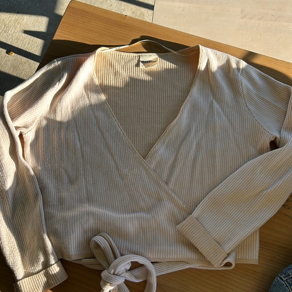 Zulu & Zephyr Knit Wrap Top